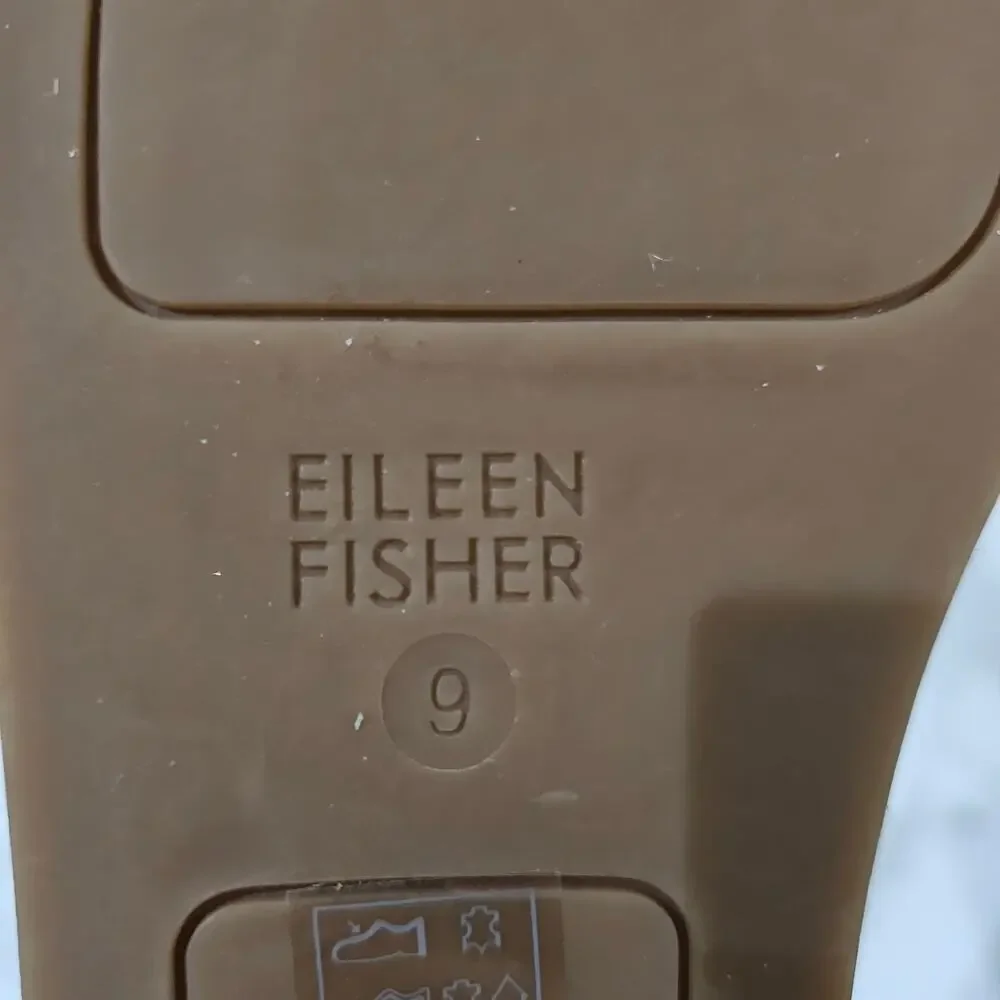 Eileen Fisher Lala Flat Espadrille Womens 9 Metallic Tan Leather Sandal